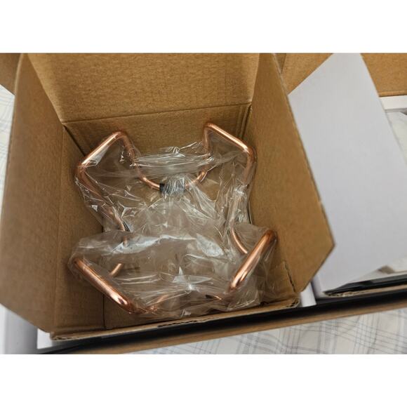 NIB D'Eco White Carrara Marble Coasters & Rose Gold Coaster Holder, Set of 5 - Picture 3 of 13